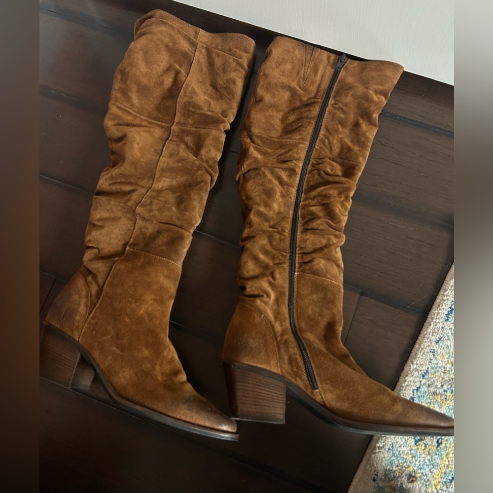 Donna Carolina Italian tall boots size 39 , real suede - Picture 7 of 13